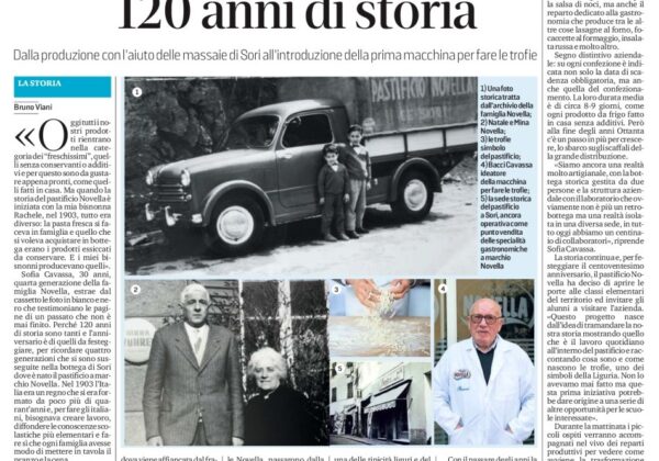 Pastificio Novella, 120 anni di Storia – (Il Secolo XIX, Bruno Viani)